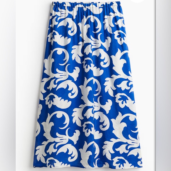 H&M Blue and White Midi Skirt - Picture 1 of 8